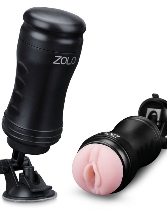 Zolo Solo Flesh Stroker with Suction Base