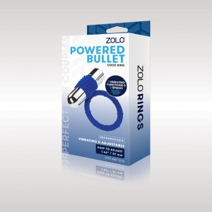 Zolo Powered Bullet Cock Ring - Blue