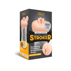 Zolo Perfect Grilfriend Vagina Stroker - Clear/Flesh