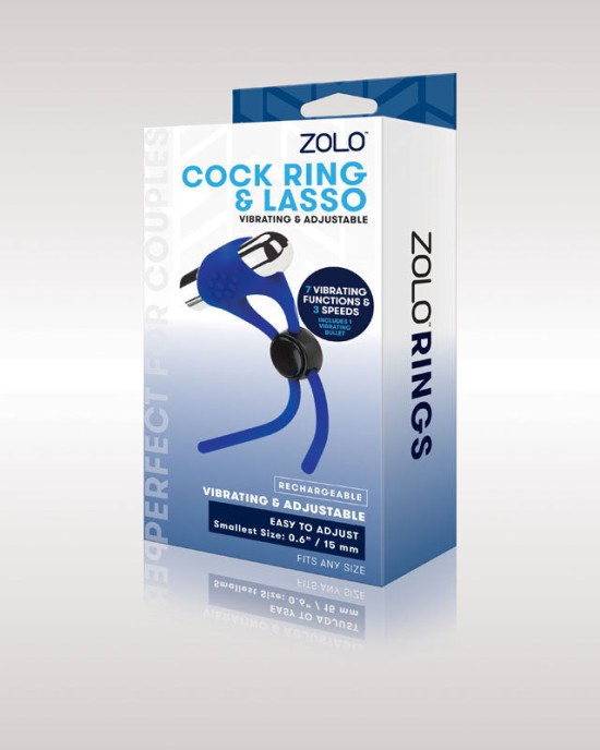 Zolo Cock Ring & Lasso - Blue