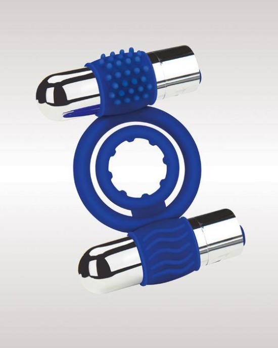 Zolo Duo Vibrating C-Ring - Blue