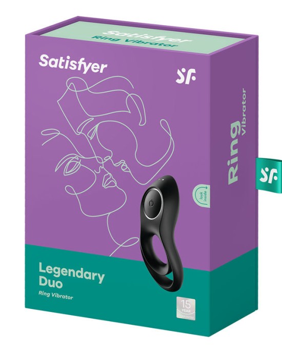 Satisfyer Legendary Duo - Black Cock & Balls Ring