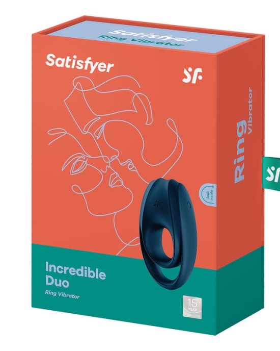 Satisfyer Incredible Duo - Dark Blue Cock & Balls Ring