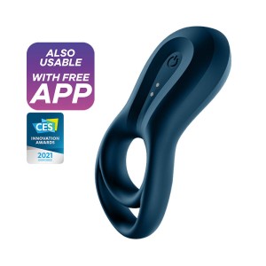 Satisfyer Epic Duo - Navy Blue - Cock & Balls Ring with App Control