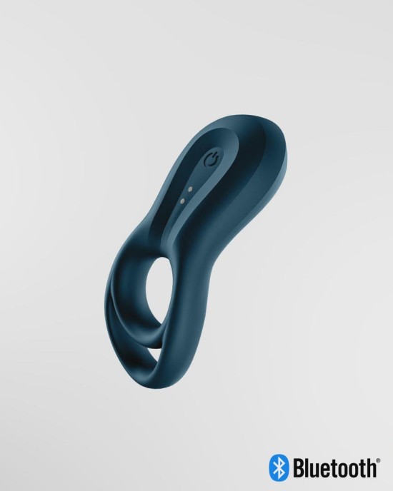 Satisfyer Epic Duo - Navy Blue - Cock & Balls Ring with App Control