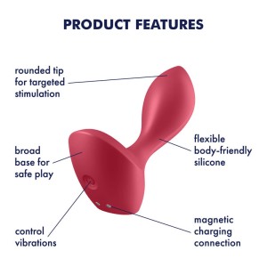 Satisfyer Backdoor Lover - Red Vibrating Butt Plug