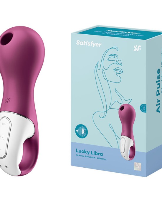 Satisfyer Lucky Libra Stimulator & Vibrator - Berry Red