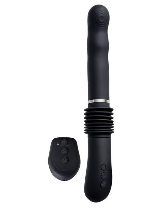 Evolved G-Force Black Thrusting Vibrator with Suction Base