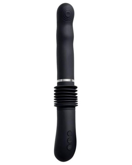 Evolved G-Force Black Thrusting Vibrator with Suction Base