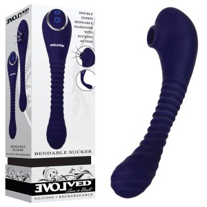 Evolved Bendable Sucker Vibrator - Blue