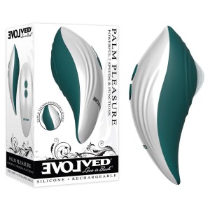 Evolved Palm Pleasure - Green/White Stimulator