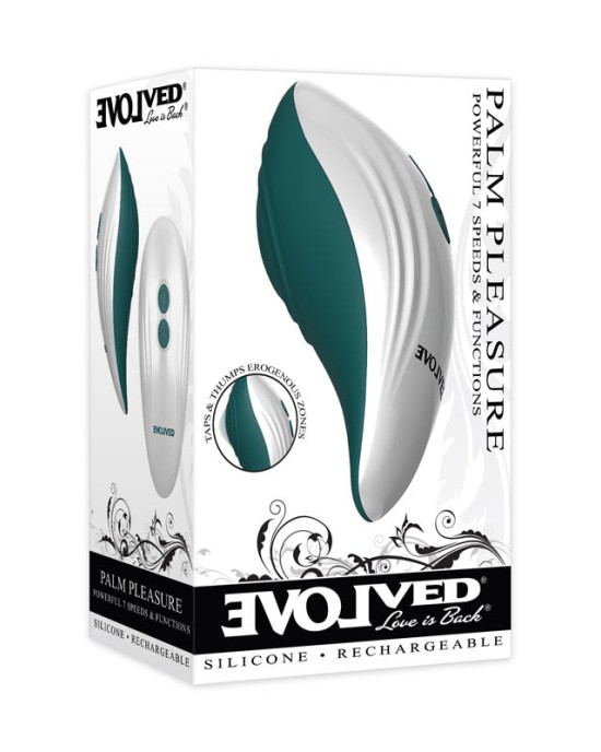 Evolved Palm Pleasure - Green/White Stimulator