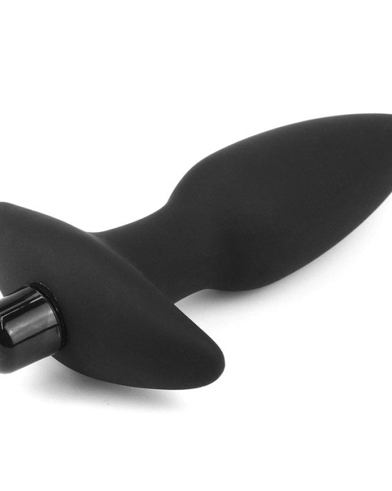 Silicone Fantasy Black 14.5cm Vibrating Anal Plug