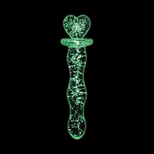 Firefly Glass Heart a Glow Dildo