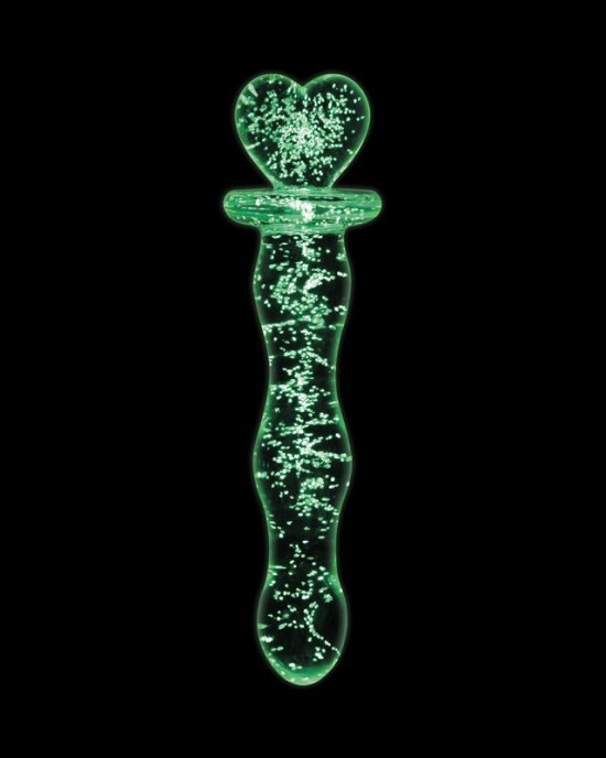 Firefly Glass Heart a Glow Dildo