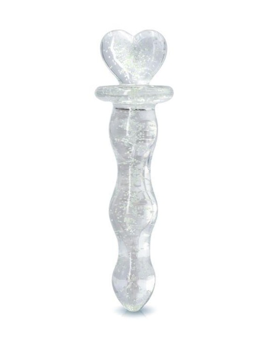 Firefly Glass Heart a Glow Dildo