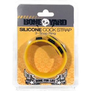 Boneyard Silicone Yellow Cock Strap