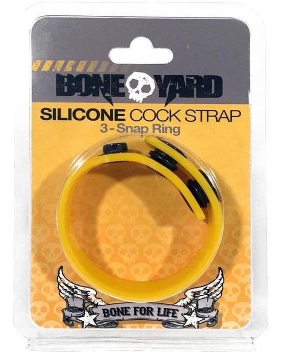 Boneyard Silicone Yellow Cock Strap