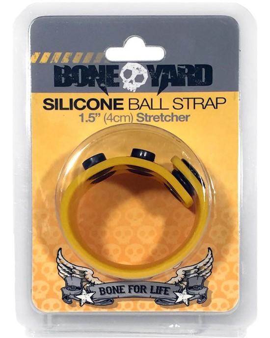 Boneyard Silicone Yellow 4cm Ball Strap