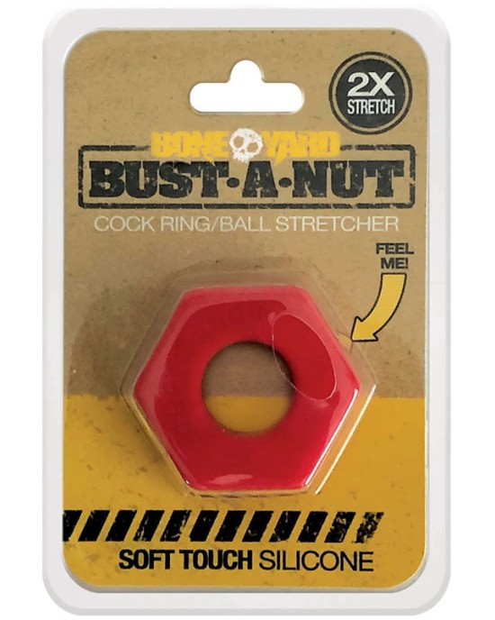 Boneyard Bust a Nut Red Cock Ring