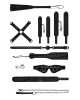 Ouch! Luxury Bondage Kit - Black - 10 Piece Set