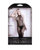 Sheer Fantasy Feelin Myself Halter Dot Fishnet Bodystocking - Black - OS