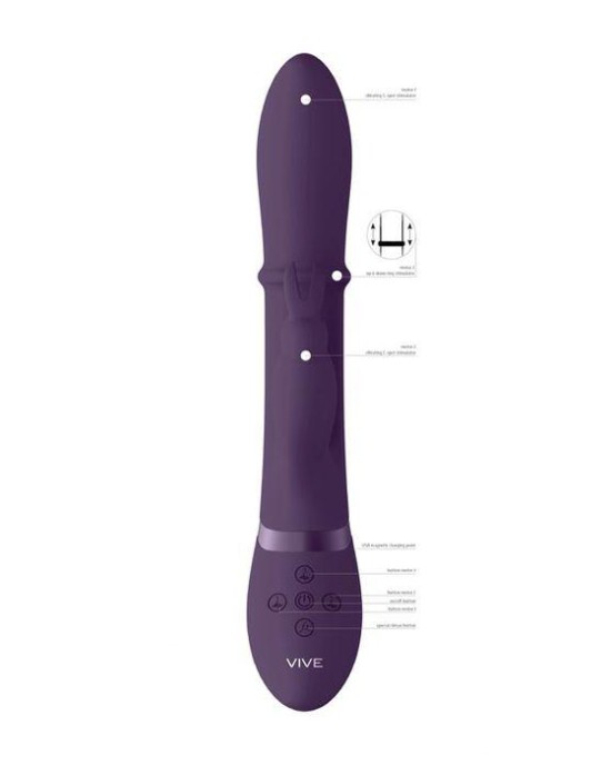 Vive Halo Rabbit Vibrator - Purple