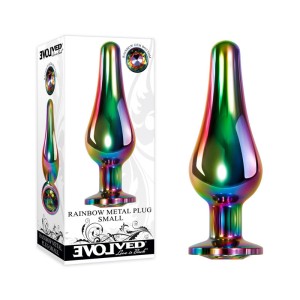 Evolved Rainbow Small Metal Plug with Gem Base