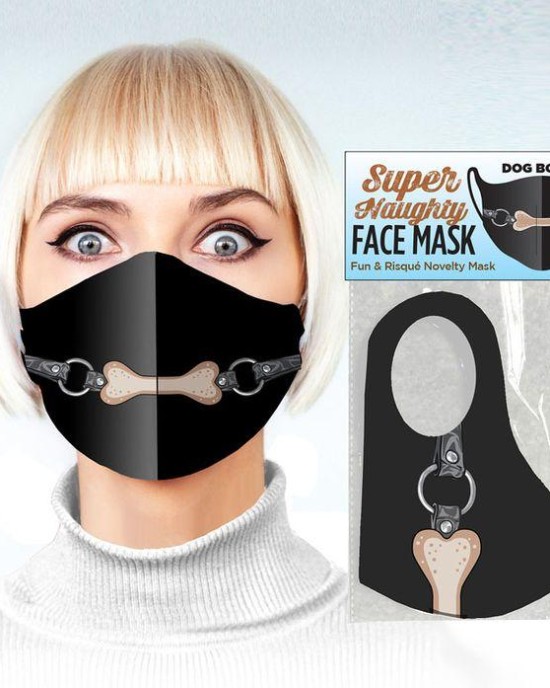 Super Naughty Dog Bone Face Mask