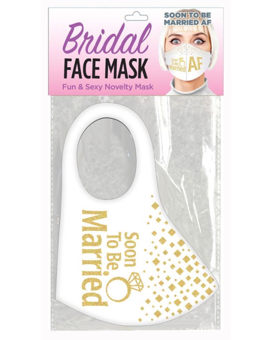 Soon To Be Married White Bridal Face Mask