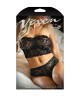 Vixen Perfect Match Lace Bandeau Top & Panty - Black - OS