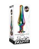 Evolved Rainbow Large Metal Butt Plug with Gem Base