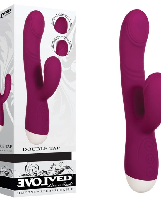 Evolved Double Tap Rabbit Vibe - Burgundy