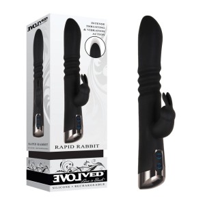 Evolved Rapid Thrusting Rabbit Vibrator - Black