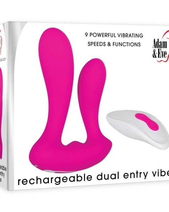 Adam & Eve Dual Entry Vibe with Remote Control - Pink