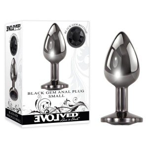 Evolved Black Gem Small Metallic Anal Plug