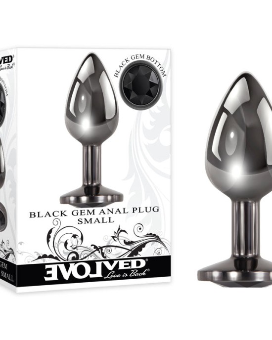 Evolved Black Gem Small Metallic Anal Plug