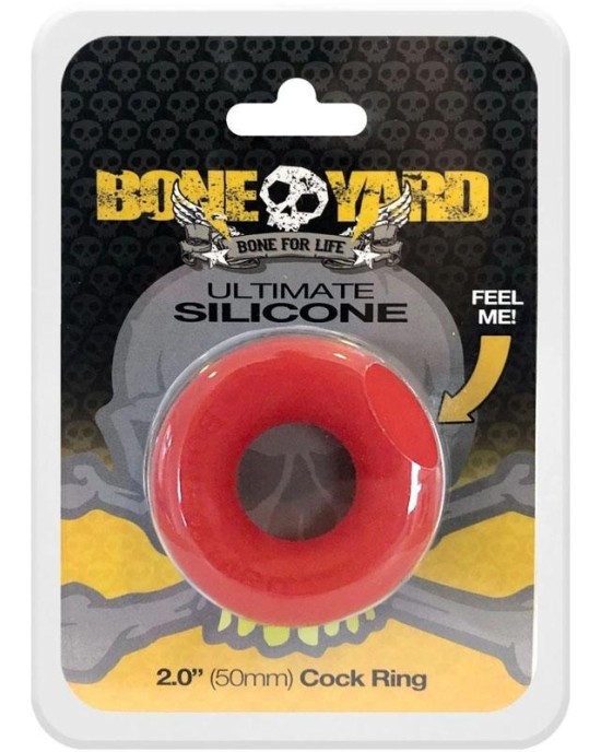 Boneyard Ultimate Cock Ring - 50mm - Red