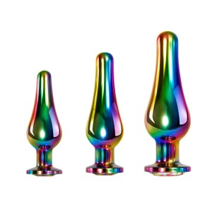 Evolved Rainbow Metal Plug with Gem Set - Set of 3 Sizes