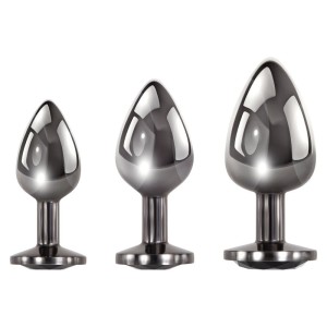 Evolved Metallic Black Gem Anal Plug Set