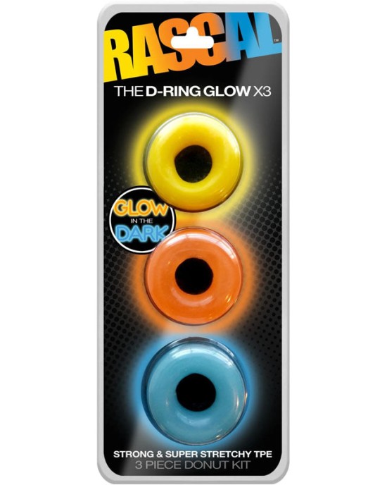 Rascal The D-Ring Glow X3 Cock Rings