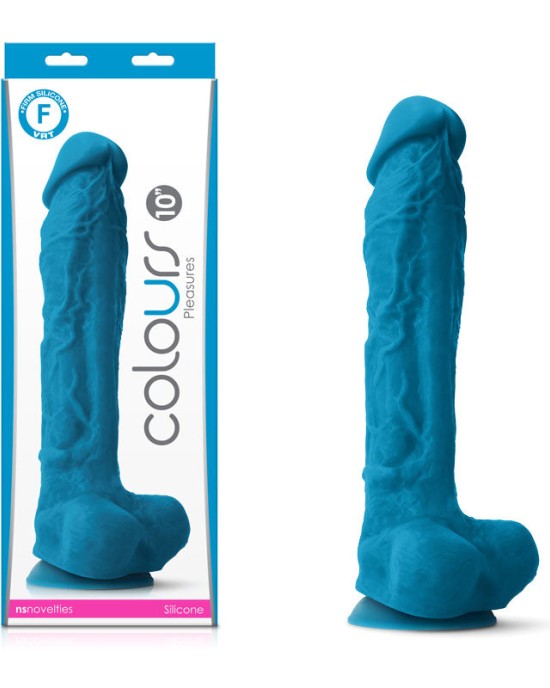 Colours Pleasures 10 Inch Dong - Blue