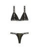 Vibes Boss Bitch Bralette & Thong Panty Set - Black - M/L