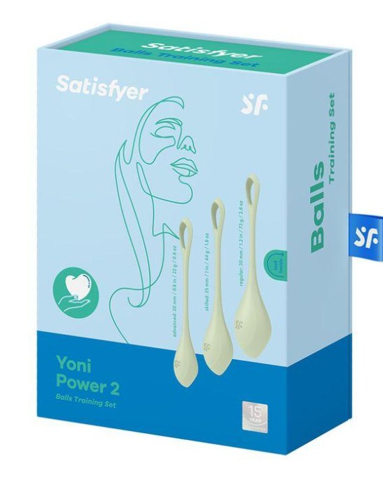 Satisfyer Yoni 2 - Light Green Kegel Balls Training Set