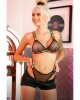 Vibes I'd Hit That Net Braletter & Panty - Black - M/L