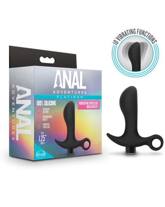 Anal Adventures Platinum Black Vibrating Prostate Massager