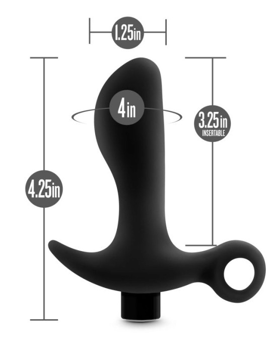 Anal Adventures Platinum Black Vibrating Prostate Massager