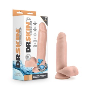 Dr. Skin Glide 7 Inch Flesh Self Lubricating Dildo