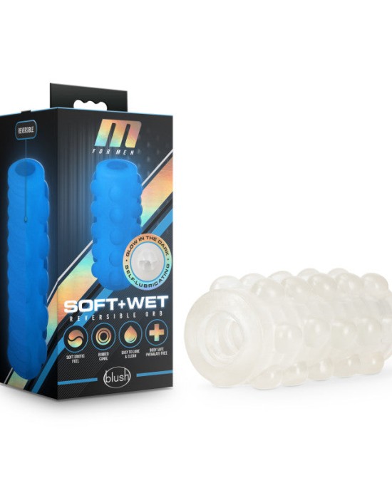 M for Men Soft & Wet - Reversible - Glow In Dark Stroker