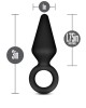 Anal Adventures Platinum Small Black Loop Butt Plug